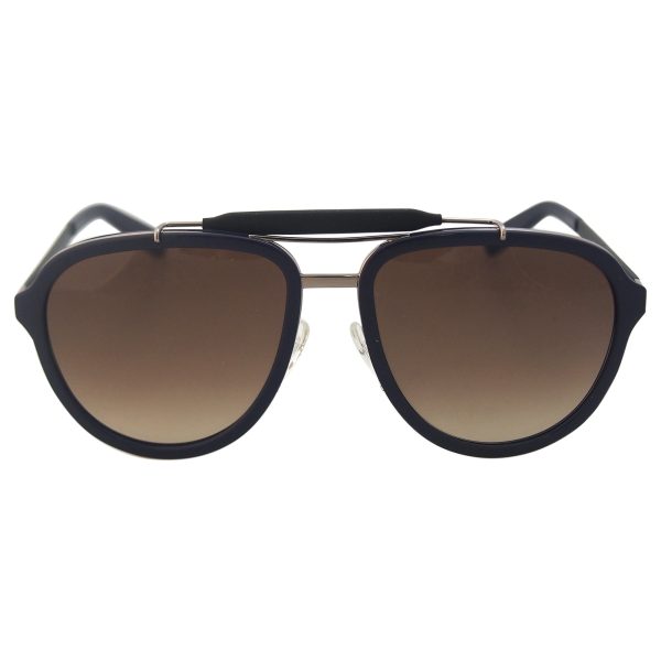 Marc Jacobs MJ592 S Sunglass-054J Blue Ruthenium Black (CC Brown Grad Lens)-57mm For Discount