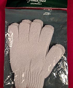 White Exfoliating Gloves Polish Spa exfoliate Skin exfoliator Bath Body polishing Pair New For Cheap