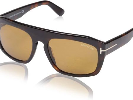 Tom Ford Conrad FT0470 56E Havana Brown Straight Brow Sunglasses 58mm Supply