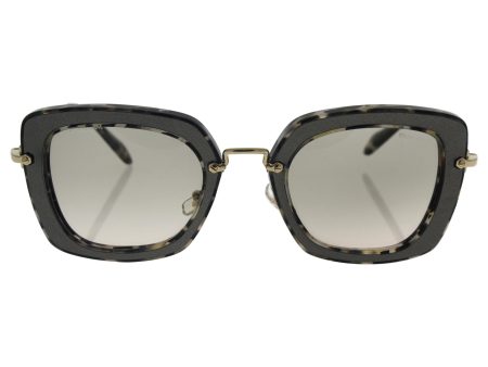 Miu Miu MU07OS DHE-3H2 Silver   Print Noir Square Sunglasses Lens Category 1 Si Online