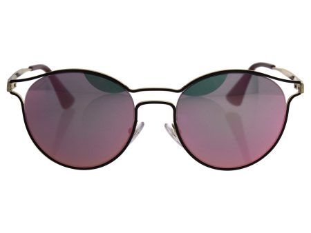 Prada Cinema PR62SS Sunglasses USH5L2-53 - Bordaux pale Gold Frame, Grey Mirror PR62SS-USH5L2-53 For Cheap