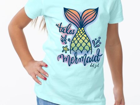 Girls Crew Tee - Tales of a Mermaid - Chill by DelSol for Women - 1 Pc T-Shirt (4T) Online now