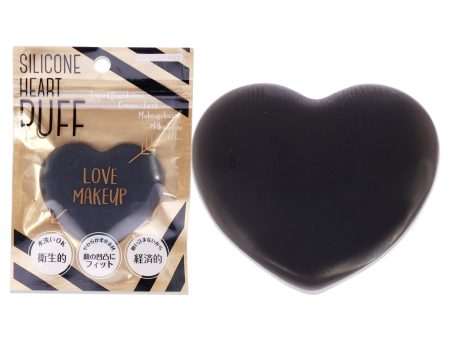 Sun Smile Silicone Heart Puff for Women, Mat Black, 1 Piece Sponge For Discount