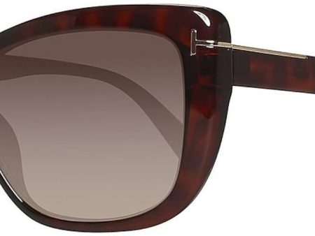 Tom Ford Sunglasses TF 434 Lindsey Sunglasses 52K Dark Havana 58mm Fashion