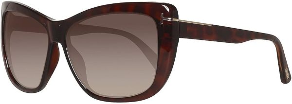 Tom Ford Sunglasses TF 434 Lindsey Sunglasses 52K Dark Havana 58mm Fashion