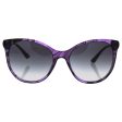 Bvlgari Bv8175b 5405 8g - Striped Violet grey Gradient Sunglasses For Women  55-18-140 mm Sale