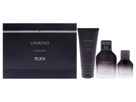 Unwind by Tumi for Men - 3 Pc Gift Set 3.4oz EDP Spray, 1oz EDP Spray, 6.7oz Body Wash on Sale