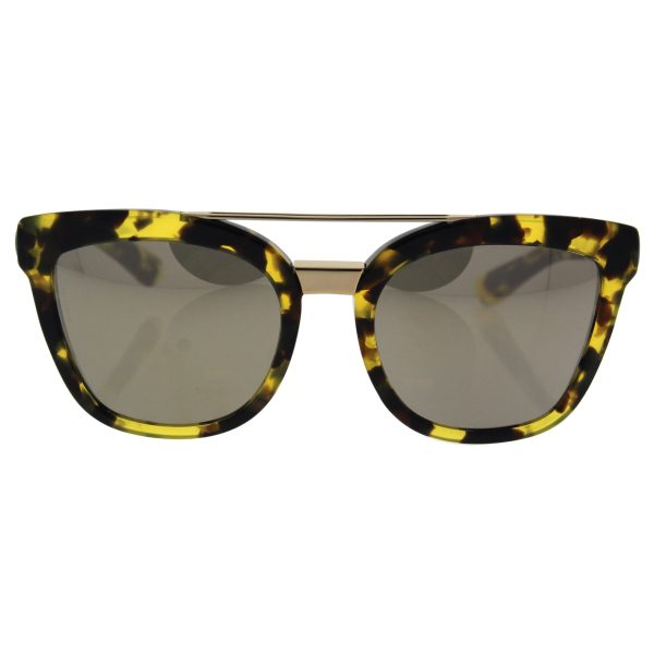 Dolce & Gabbana Women s DG4269 Sunglasses Cube Havana Lemon   Light Brown Mirror Gold 54mm Online