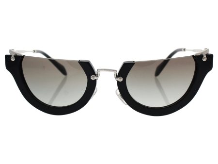 Miu Miu 11QS 1AB0A7 Black 11QS Wink Cats Eyes Sunglasses Lens Category 2 Fashion