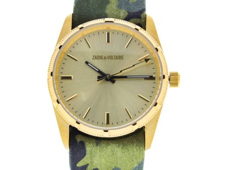 Zadig & Voltaire Zvf204 Gold green Multicolor Cloth Bracelet Watch By Zadig And Voltaire For Women - 1 Pc Watch  1 Pc Cheap