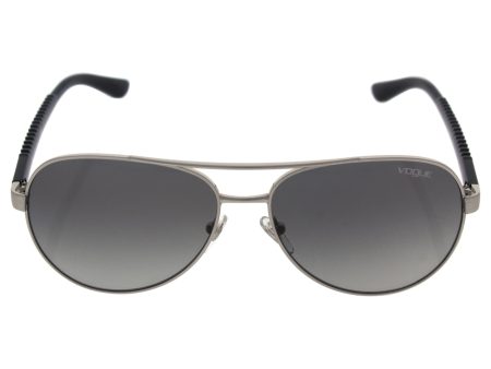 Vogue Womens Sunglasses Silver Matte Grey Metal - Non-Polarized - 58mm Discount