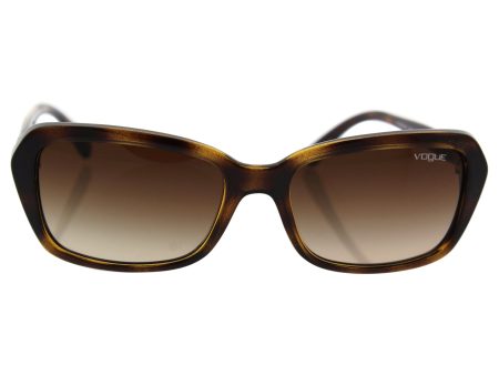 VOGUE Women s Plastic Woman Sunglass Rectangular Sunglasses, HAVANA, 55.0 mm Online