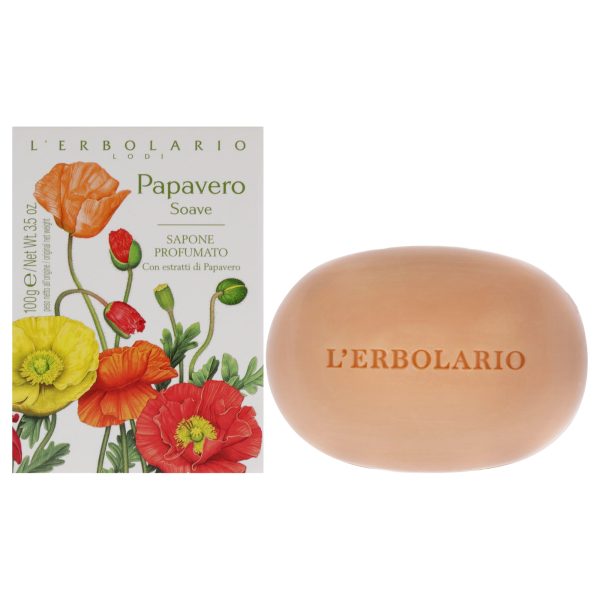 Sweet Poppy Perfumed Soap by LErbolario for Unisex - 3.5 oz Soap on Sale