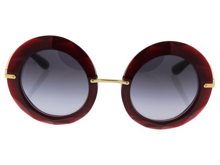 Dolce & Gabbana Women s Injected Woman Sunglass 0DG6105 Round Sunglasses, Transpernte Red, 50 mm For Cheap