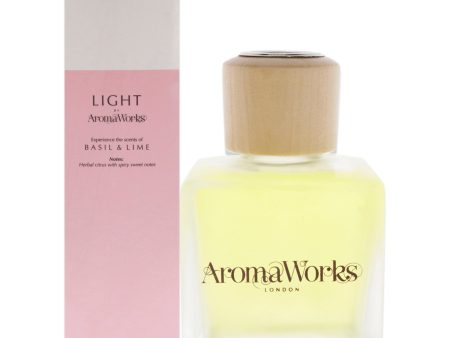 Light Reed Diffuser - Basil and Lime by Aromaworks for Unisex - 3.4 oz Reed Diffusers Hot on Sale