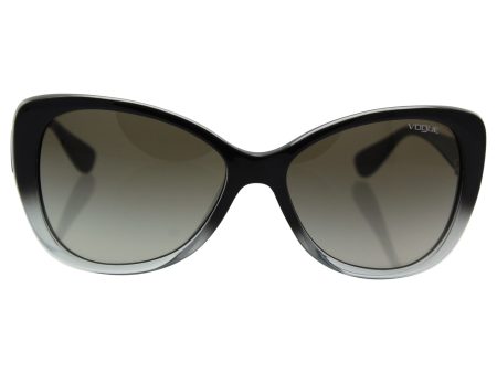 Vogue VO2819S Sunglasses 18808E-58 - Top Black Grad Grey Transp Frame, Green Gradient Online now