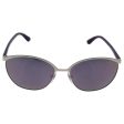 Vogue VO4010S Sunglasses 323 5R-57 - Silver Frame, Dark Grey Mirror Pink Online now