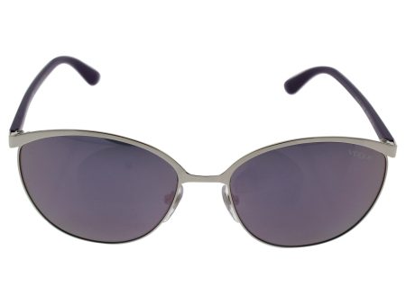 Vogue VO4010S Sunglasses 323 5R-57 - Silver Frame, Dark Grey Mirror Pink Online now