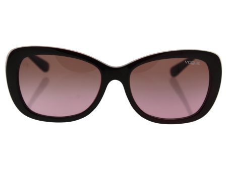 VOGUE Women s Plastic Woman Sunglass Rectangular Sunglasses, TOP BROWN OPAL PINK, 54.7 mm Sale