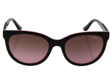 Vogue VO2915S Sunglasses 231214-53 - Top Brown transparent Red Frame, Pink Gradient Brown Fashion