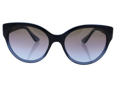 Vogue VO5035S Sunglasses 237948-56 - Dark Blue Grad Transp Azure Frame, Azure VO5035S-237948-56 Online Sale