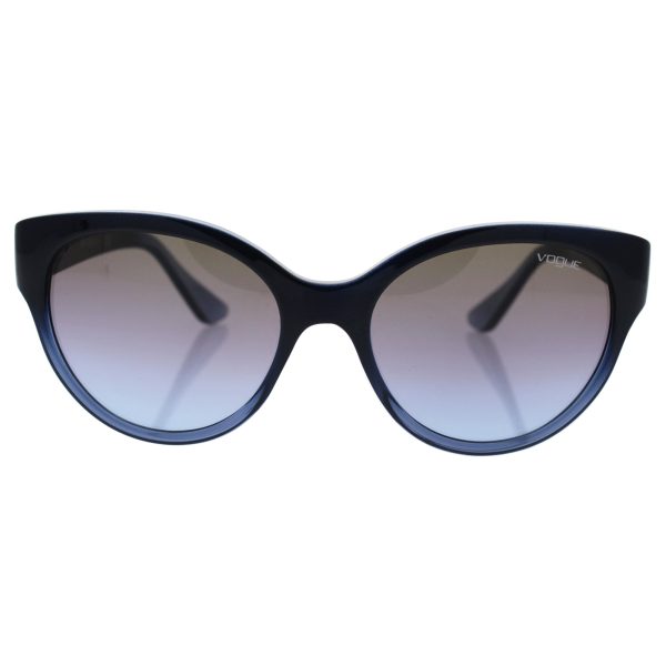 Vogue VO5035S Sunglasses 237948-56 - Dark Blue Grad Transp Azure Frame, Azure VO5035S-237948-56 Online Sale