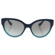 Vogue VO5035S Sunglasses 238111-56 - Dk Turquoise Grad Transp Azure Frame, Grey Gradient Discount