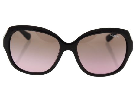 Vogue VO2871S Sunglasses 226214-56 - Top Bordeaux pink Transparent Frame, Pink Gradient Brown Discount