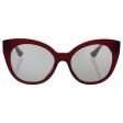 Miu Miu 07RS TKW-5J0 Opal Bordeaux 07RS Cats Eyes Sunglasses Lens Category 1 Fashion