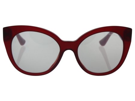 Miu Miu 07RS TKW-5J0 Opal Bordeaux 07RS Cats Eyes Sunglasses Lens Category 1 Fashion