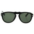 Persol Mens 0PO0649 95 58  Square Sunglasses,Black Frame Green Lens,52 For Discount