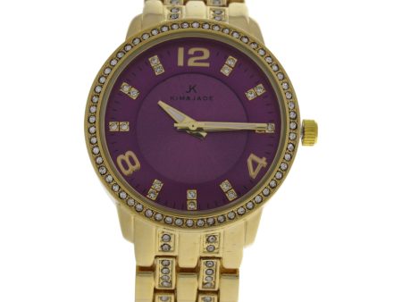 2031L-2P Gold Stainless Steel Bracelet Watch by Kim & Jade for Women - 1 Pc Watch Fashion