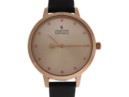 Charlotte Raffaelli Crb006 La Basic - Rose Gold brown Leather Strap Watch By Charlotte Raffaelli For Women - 1 Pc Watch Online