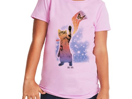 Girls Crew Tee - Super Awesome - Lilac by DelSol for Women - 1 Pc T-Shirt (YXS) For Discount