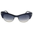 Tom Ford Lola Sunglasses FT0387 89W, Navy Blue Frame, Blue Gradient Lens, 54 For Sale