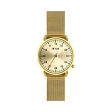 KUT8A Gold Gold Stainless Steel Mesh Bracelet Watch by Kulte for Unisex - 1 Pc Watch Online Sale