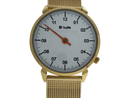 Kulte Ku15-0008 Gold Stainless Steel Mesh Bracelet Watch By Kulte For Unisex - 1 Pc Watch  1 Pc Fashion