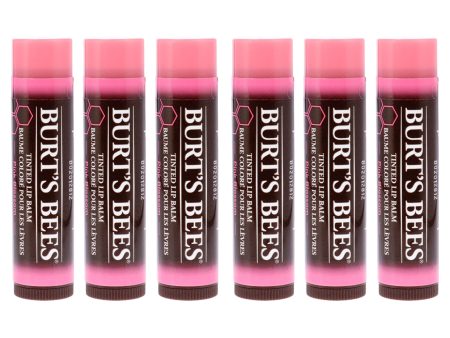 Tinted Lip Balm - Pink Blossom by Burts Bees for Unisex - 0.15 oz Lip Balm - Pack of 6 Online now