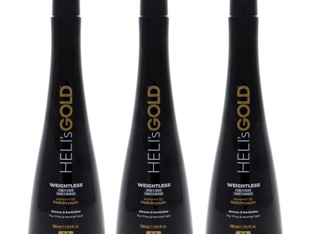 Weightless Conditioner by Helis Gold for Unisex - 16.9 oz Conditioner - Pack of 3 Fashion