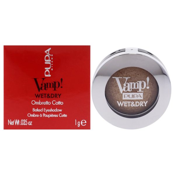 Vamp! Wet and Dry Baked Eyeshadow - 101 Precious Gold by Pupa Milano for Women - 0.035 oz Eye Shadow Hot on Sale