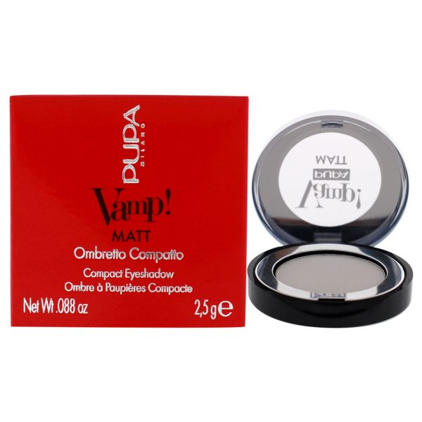 Vamp! Matt Compact Eyeshadow - 010 White Chalk by Pupa Milano for Women - 0.088 oz Eye Shadow Fashion