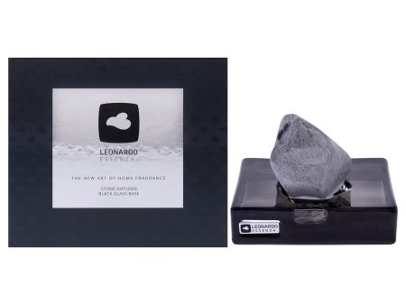 Essenza Stone Diffuser Set - Black by Leonardo for Unisex - 2 Pc Set Glass Base, Diffuser Stone Sale