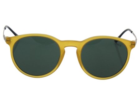 Polo Ralph Lauren Women s PH4096 Round Sunglasses, Matte Honey Green, 50 mm Sale