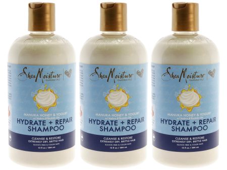 Manuka Honey and Yogurt Hydrate Plus Repair Shampoo by Shea Moisture for Unisex - 13 oz Shampoo - Pack of 3 Hot on Sale