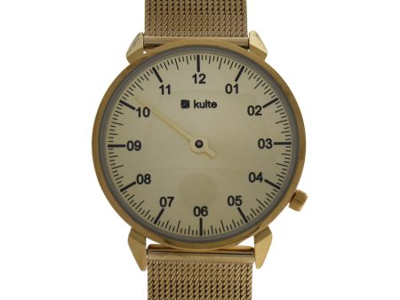 KUT8A Gold Gold Stainless Steel Mesh Bracelet Watch by Kulte for Unisex - 1 Pc Watch Online Sale