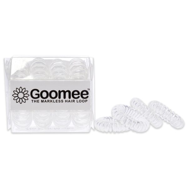 The Markless Hair Loop Set - Diamond Clear by Goomee for Women - 4 Pc Hair Tie Fashion