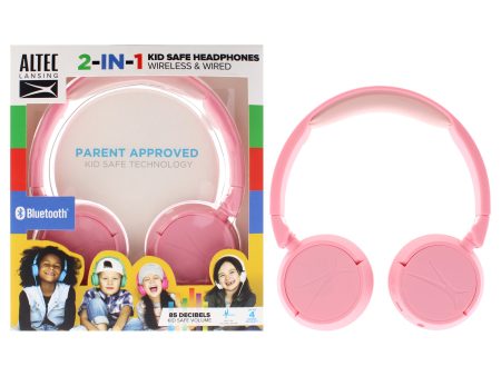 Kid Safe 2-In-1 Bluetooth and Wired Headphones - Pink by Altec Lansing for Kids - 1 Pc Headphones Supply