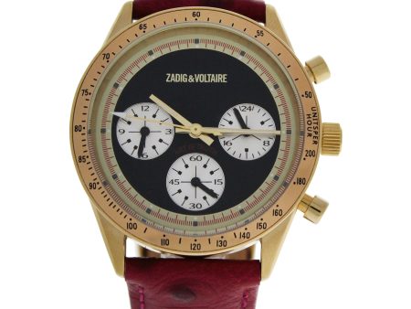 ZVM105 Master - Gold Red Leather Strap Watch by Zadig & Voltaire for Women - 1 Pc Watch Online now