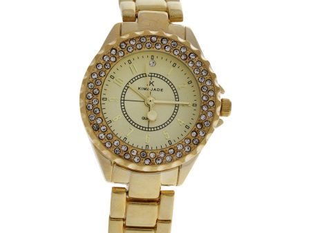 Watch Woman Kim & Jade Movement Quartz Case Gold And Bracelet Gold Made In Steel 2033L-GG Sale