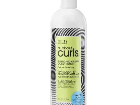 All About Curls Quenched Cream Conditioner  Free of SLS SLES Sulfates, Silicones & Parabens  Color-Safe, 15-Ounce Supply